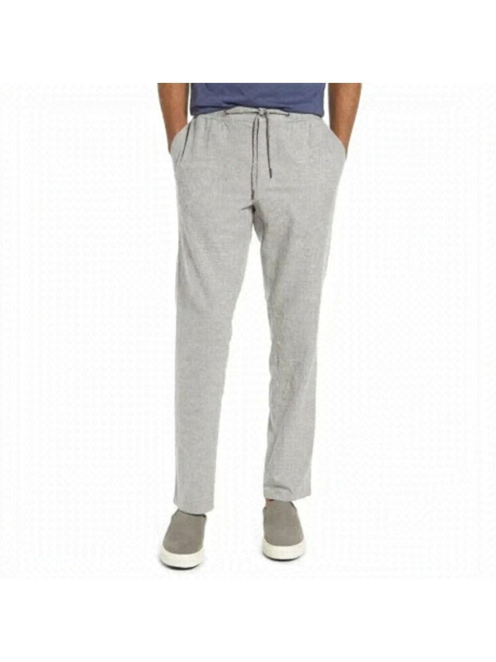 NORDSTROM BNWT Slim Fit pant Linen cotton blend Trousers sz 2XL drawstring